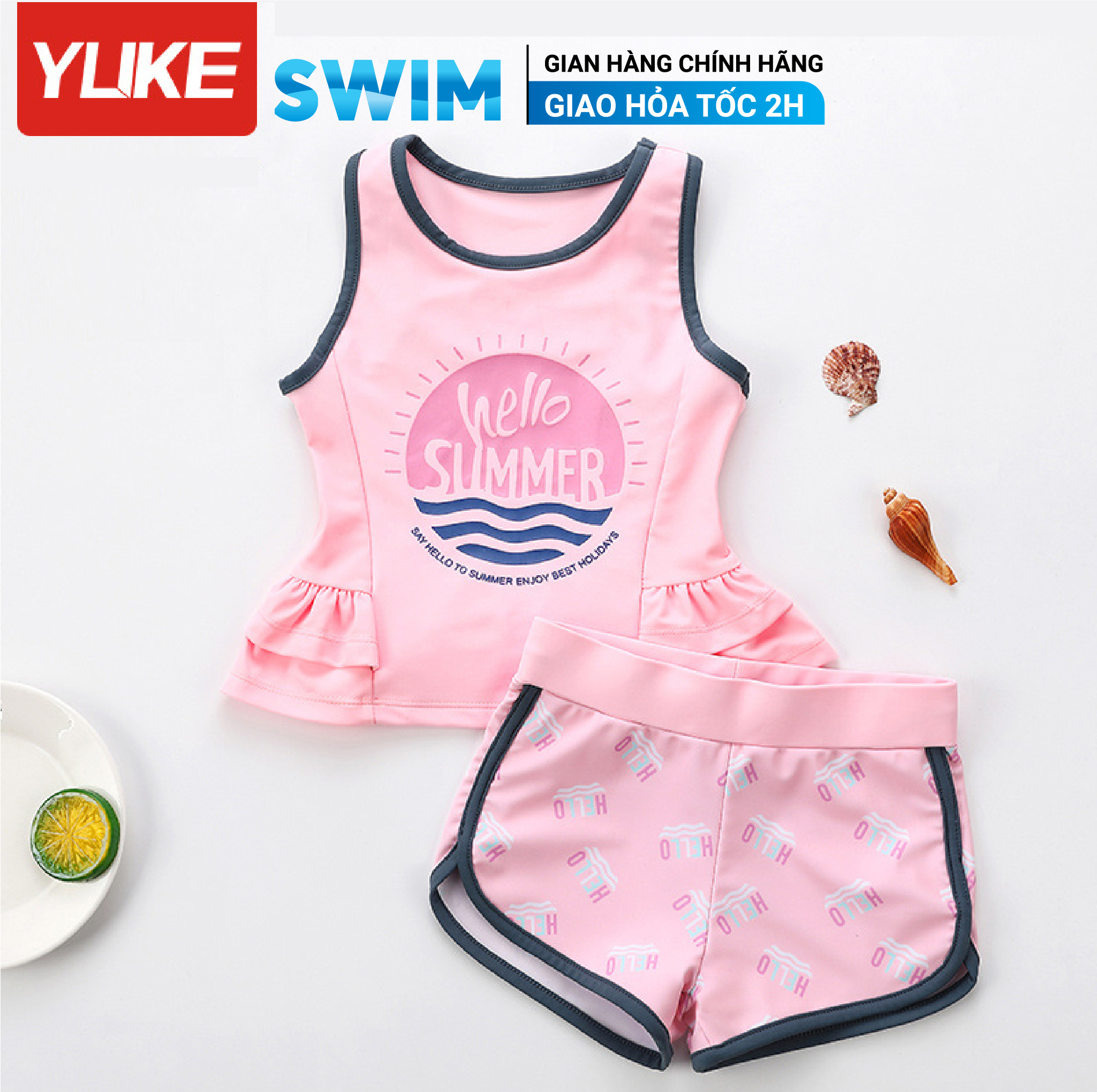 Bộ đồ bơi trẻ em ylike cộc tay bộ bơi cho bé