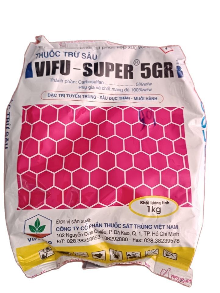 VIFU-SUPER 5GR (1KG) Quản lý tuyến trùng, côn trùng, bảo vệ cây