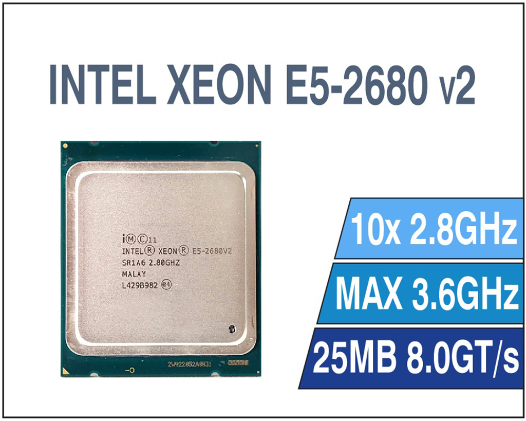 CPU INTEL XEON E5 2680V2 (10C/20T 25M CACHE 2.8GHZ TURBO 3.6GHZ) SOCKET 2011. Bảo hành 12T