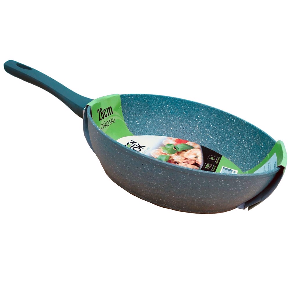 Chảo sâu vân đá đáy từ siêu chống dính green cook gcp02-26ih 26cm