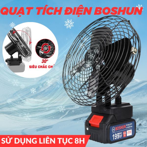 [BẢO HÀNH] Quạt Sạc Điện, Tích Điện 199V Pin 10cell Quạt Chạy Pin Lithium Hoạt Động Liên Tục Trên 8h Bảo Hành Toàn Quốc