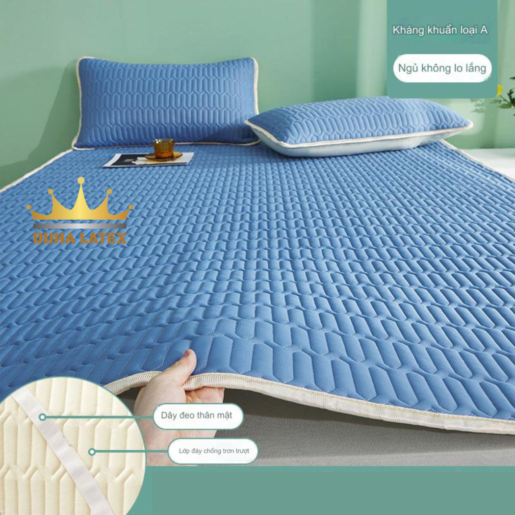 Chiếu Điều Hòa Vải Tencel mát mẻ, kháng khuẩn không mùi hôi cao su giảm nhiệt 4 đến 6 độ C