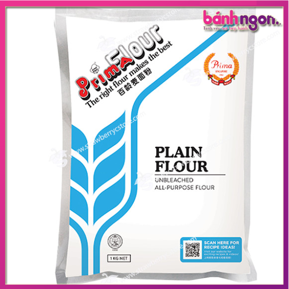 Bột mì đa dụng số 11 plain flour prima singapore túi 1kg