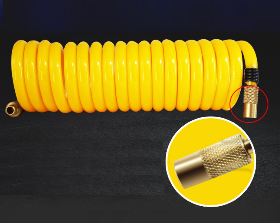 Dây bơm kiểu lò xo dài 3 mét, đường kính ống bơm là 8mm, vòi bơm, ống bơm