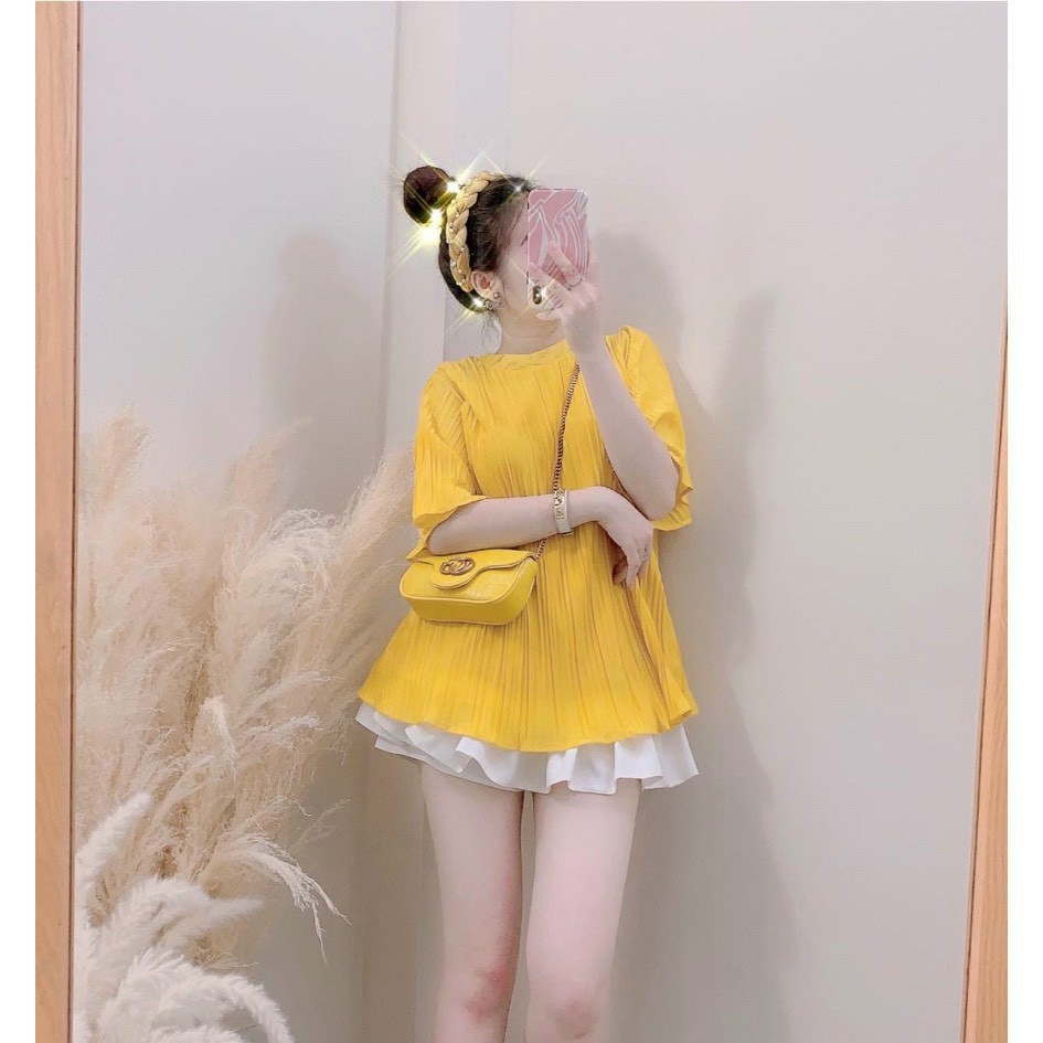 Áo bầu đẹp cổ đinh nơ-áo bầu công sở trẻ trung giá rẻ
