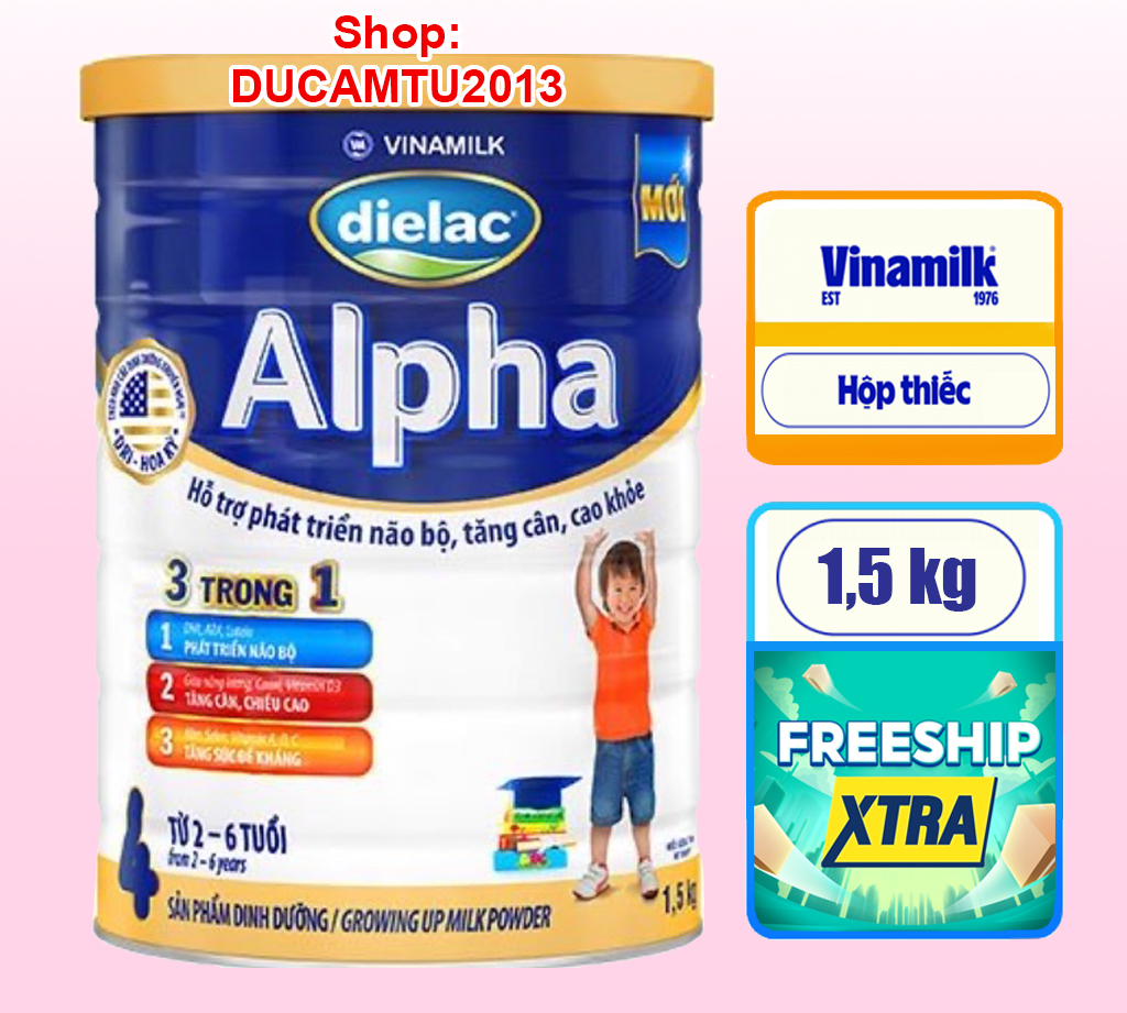 Sữa bột dielac alpha 4 _ 1,5kg hsd 12-2025