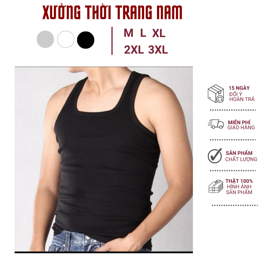 HCM SALE ÁO THUN BODY 3 LỖ NAM CO DÃN 4 CHIỀU 45KG ĐẾN 95KG 3L 03