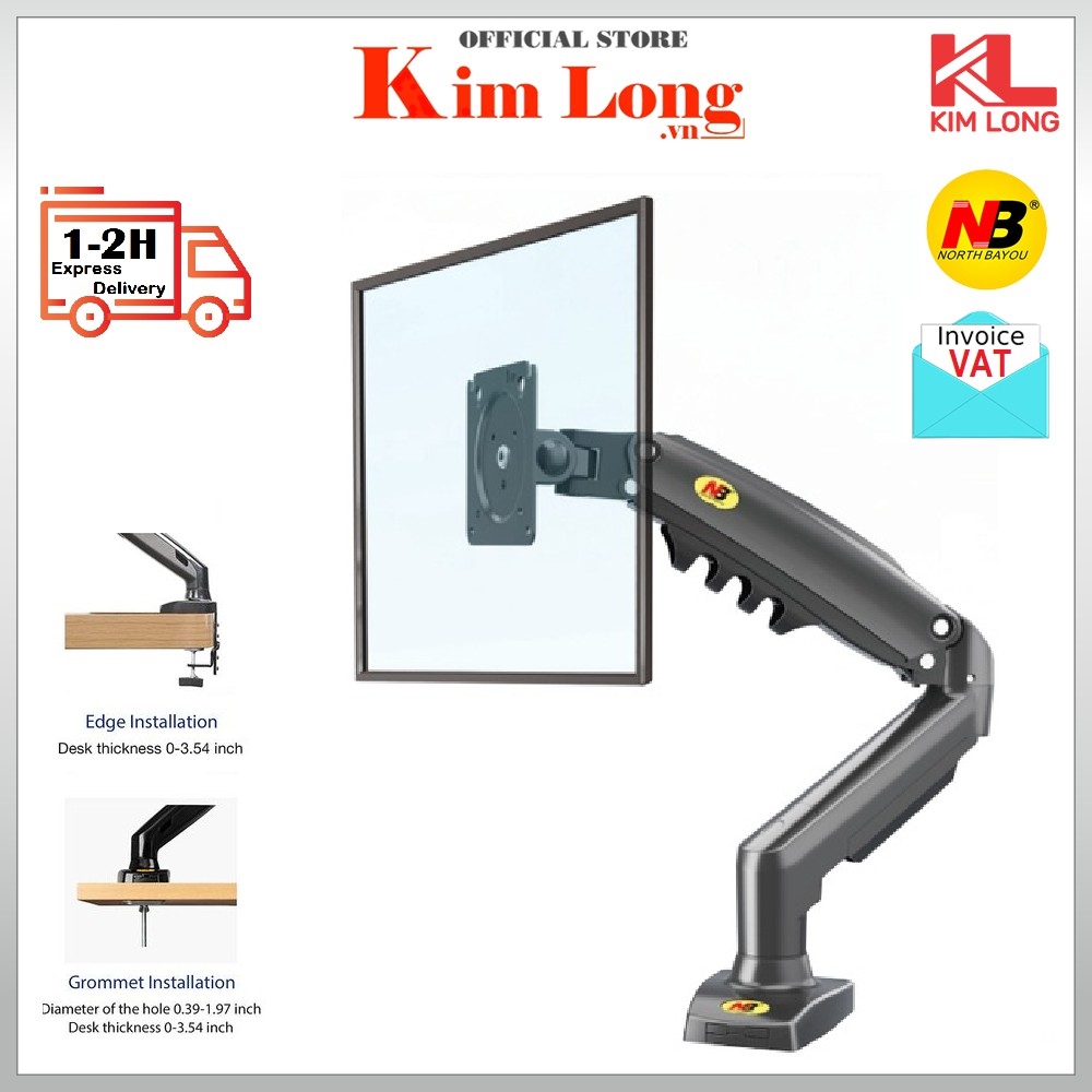 hot Giá treo / giá đỡ màn hình máy tính North Bayou NB-F80 (gắn bàn) 17inch - 30inch - Xoay 360 độ
