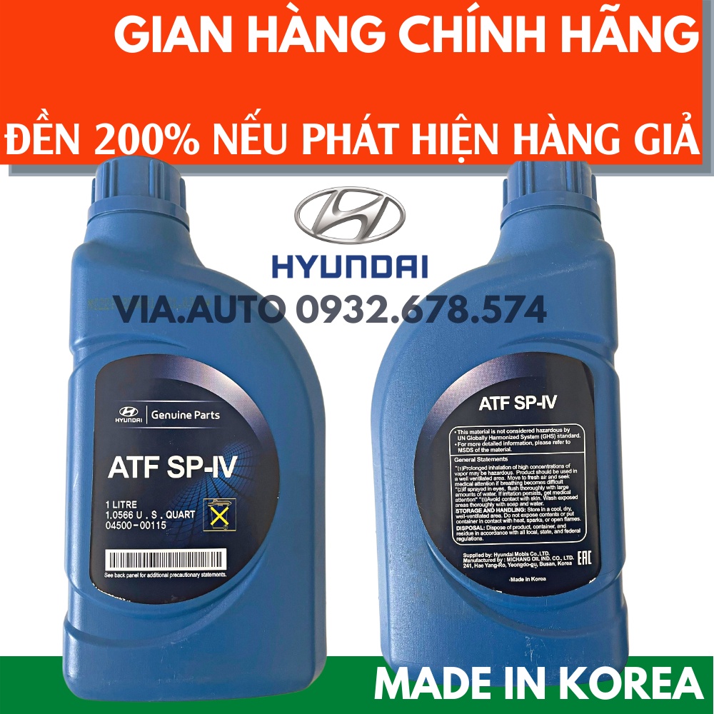 Dầu hộp số atf hyundai/kia sp-iii/iv 1l