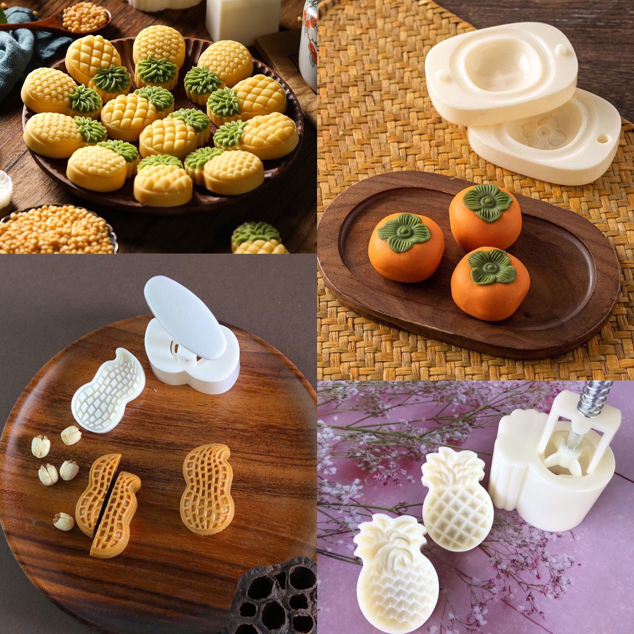 Khuôn Nhấn Bánh Dứa Lò Xo 2 Mặt