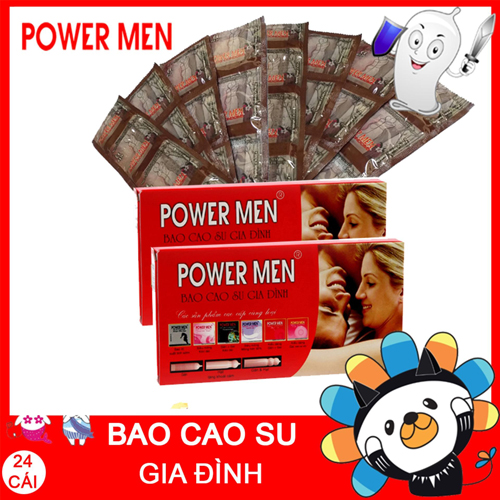 24 Chiếc Bao cao su Power Men dùng cho gia đình