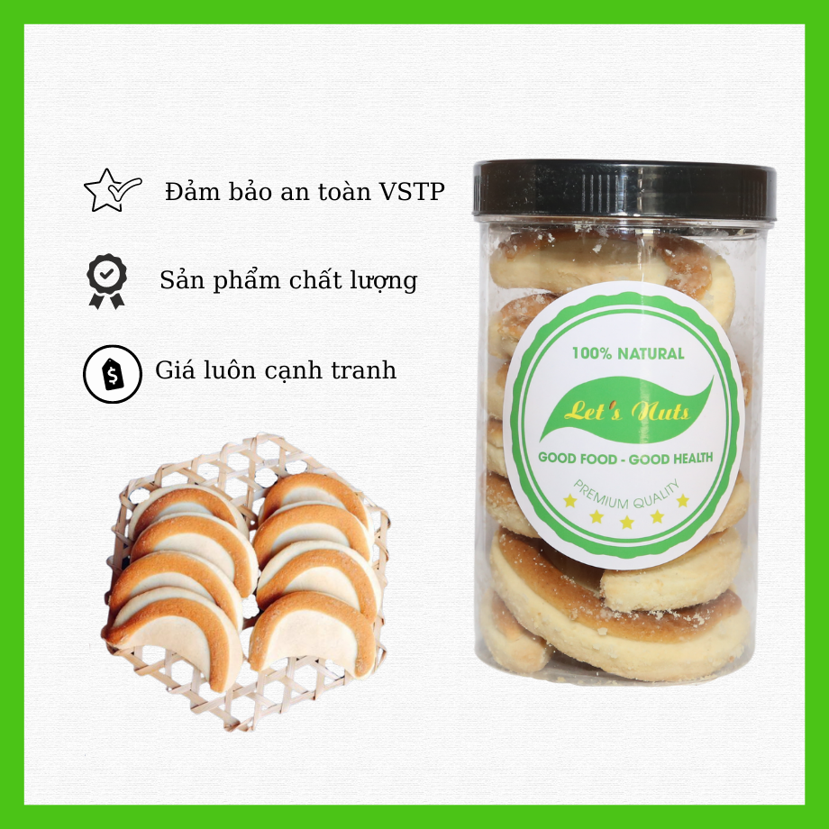 [HCM]Bánh lưỡi liềm sữa (bánh mặt trăng) lon 300g sang trọng hợp vệ sinh món quà ăn vặt tuyệt vời HuTo Store