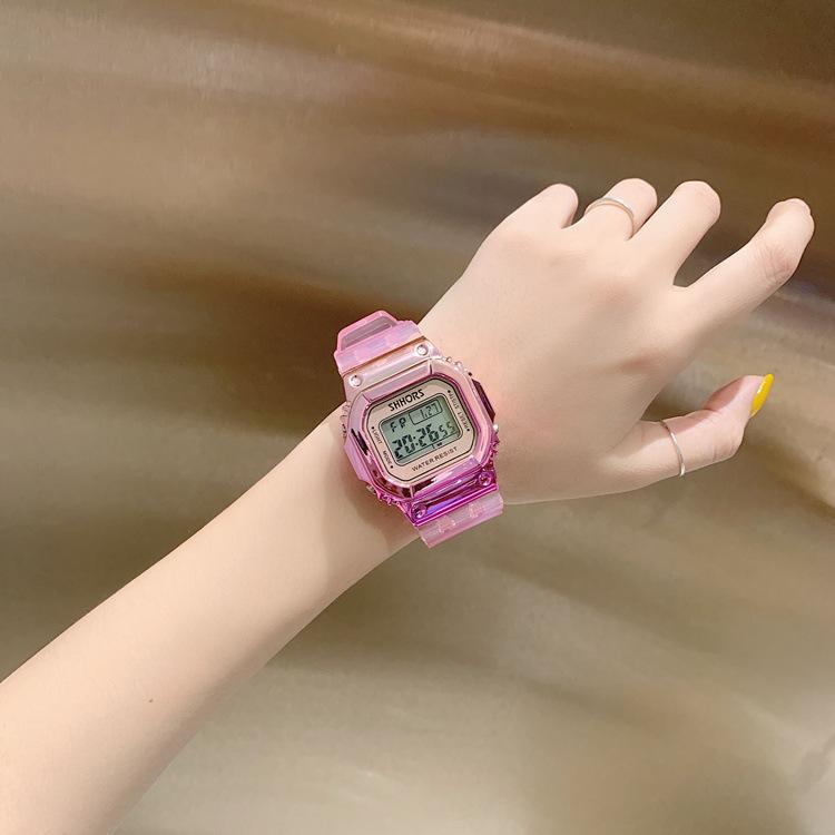 [HCM]Đồng Hồ Thể Thao Nữ SHHORS  Lấp Lánh HOT TREND 36mmx32mm  + Tặng Vòng tay.