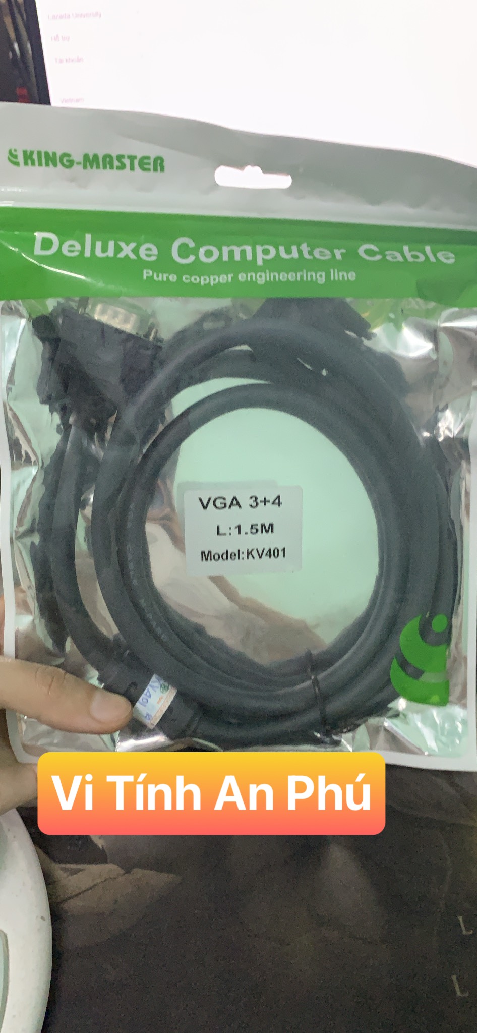 Cáp vga lcd kingmaster km 3+4 1.5m kv 401
