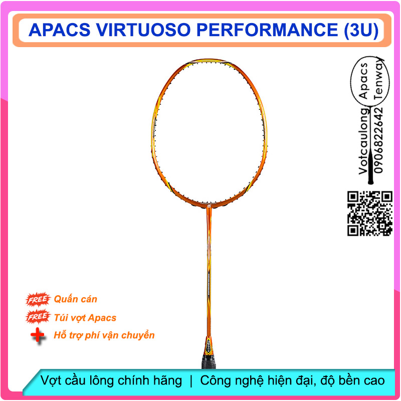 Vợt cầu lông Apacs Virtuoso Performance | Vợt công nghệ cao, chuyên công đập tốt