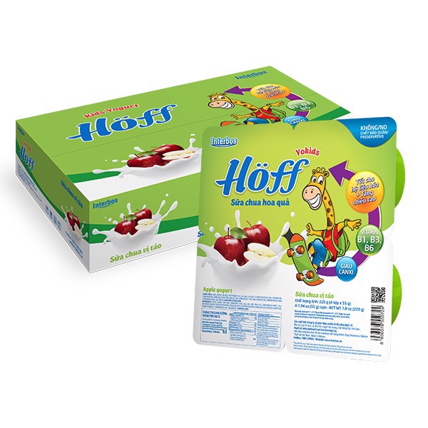 Sữa chua trẻ em vị táo hoff