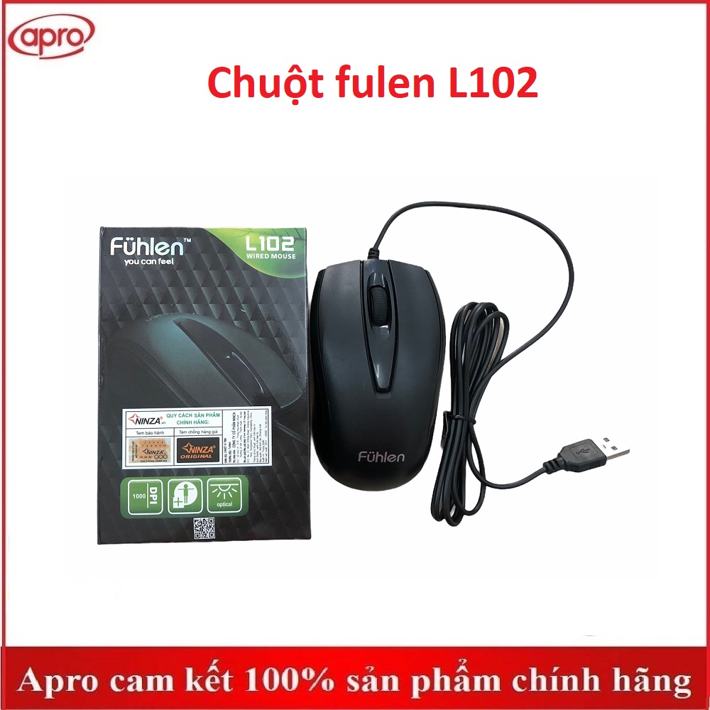 (BH 12 tháng ) Chuột fuhlen L102 có dây , chuột dây- Apro shop