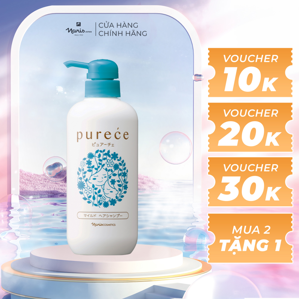 Dầu gội naris purece mild hair shampoo ls 550ml/ 1 chai