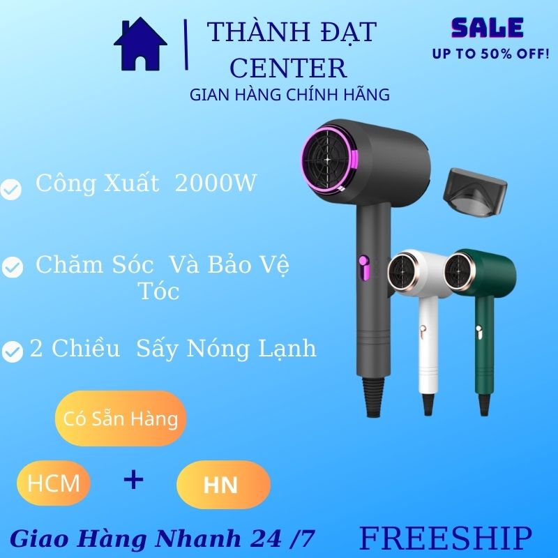 Máy sấy tóc 2 chiều nóng ,lạnh công suất lớn 2000w - máy sấy tạo kiểu sử dụng cho salon tóc chuyên nghiệp