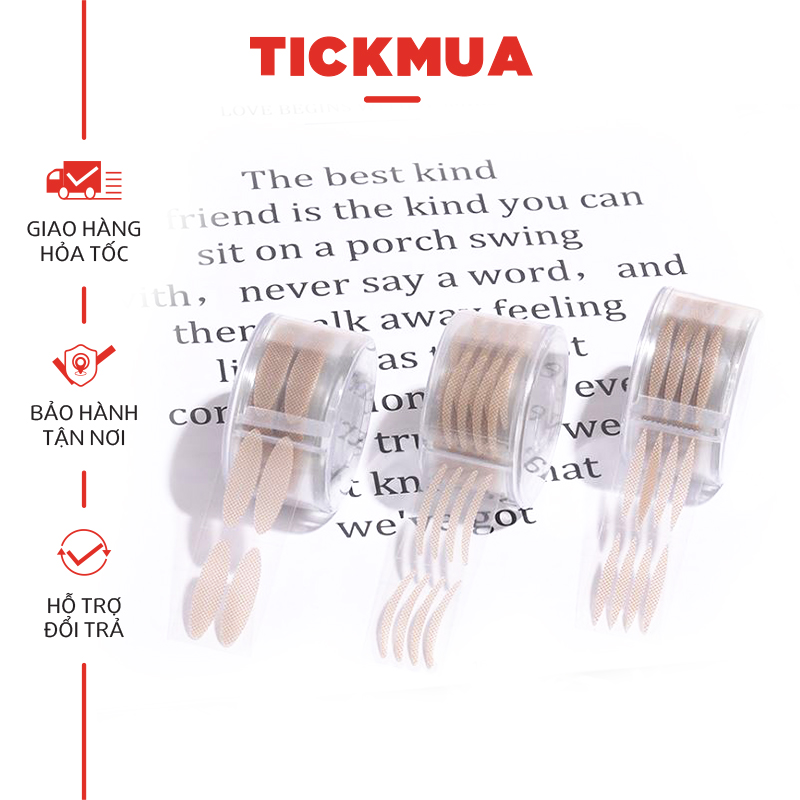 Kích mí mắt cuộn 600 miếng sẵn keo, tàng hình, siêu mỏng - TICKMUA - LD034