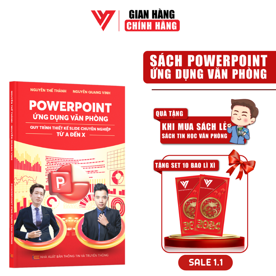 Sách PowerPoint Ứng Dụng Văn Phòng Quy Trình Thiết Kế Slide Chuyên Nghiệp Kèm Video Online Miễn Phí