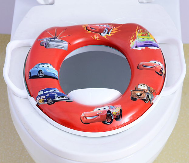 (Loại 1) Bệ thu nhỏ bồn cầu cho bé, bệ toilet trẻ em có tay vịn chất liệu dày dặn, chắc chắn DTL01