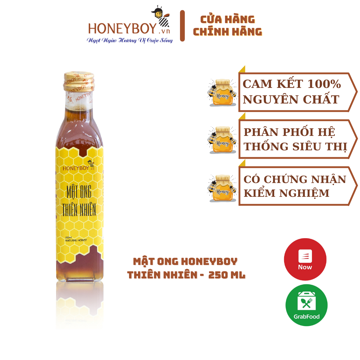 Mật ong thiên nhiên Honeyboy 250ml