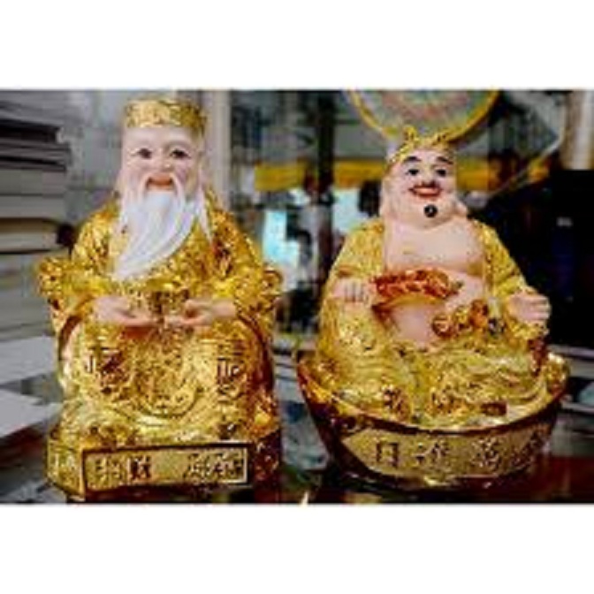 Bộ tượng hai ông Thần Tài Thổ Địa kim sa-Nhiều cỡ