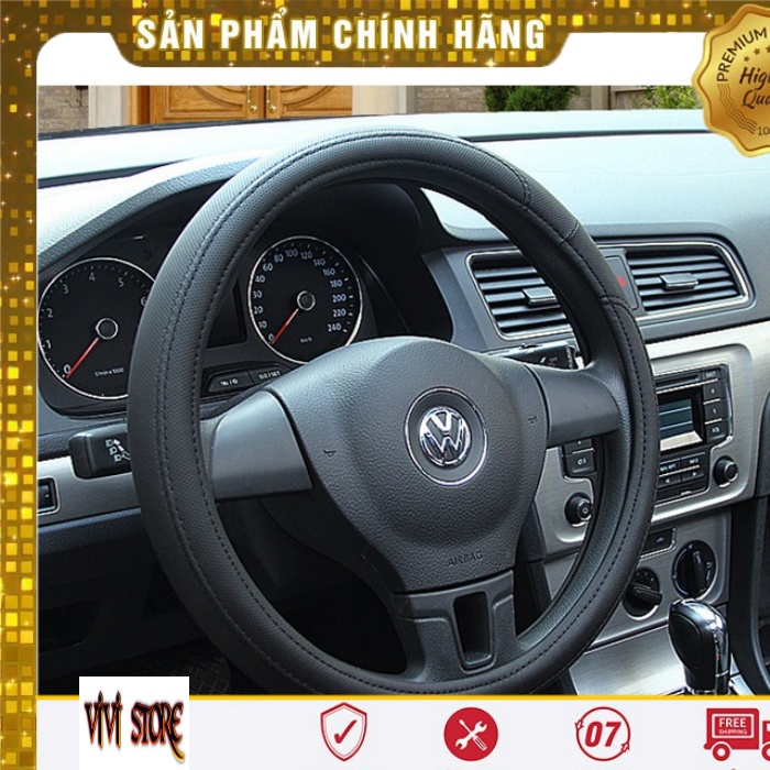Bọc vô lăng xe hơi ô tô đường kính 38 da trơn