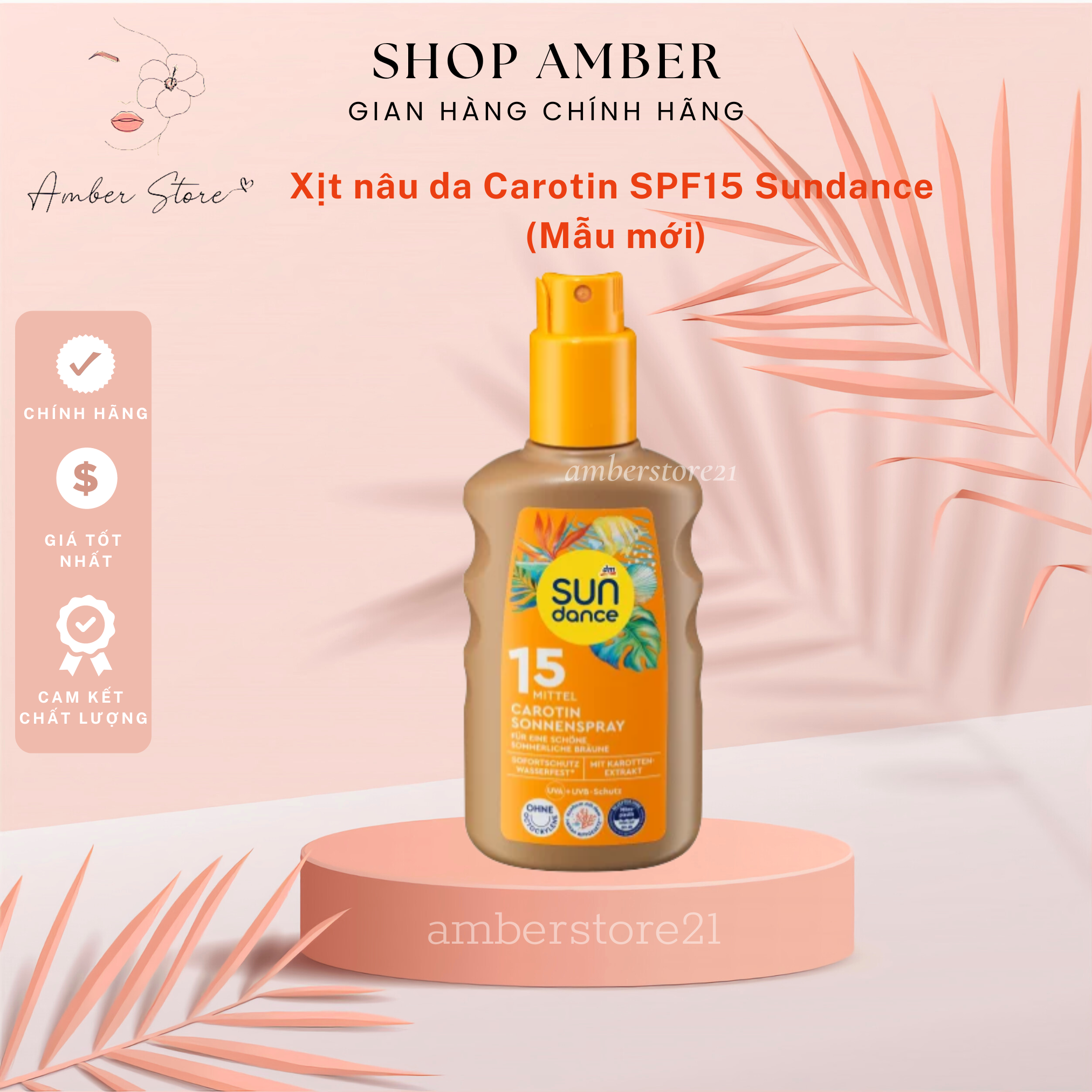 [ HÀNG NỘI ĐỊA ĐỨC] - XỊT NÂU DA SUNDANCE CAROTIN VỚI SPF 15 – 200ML