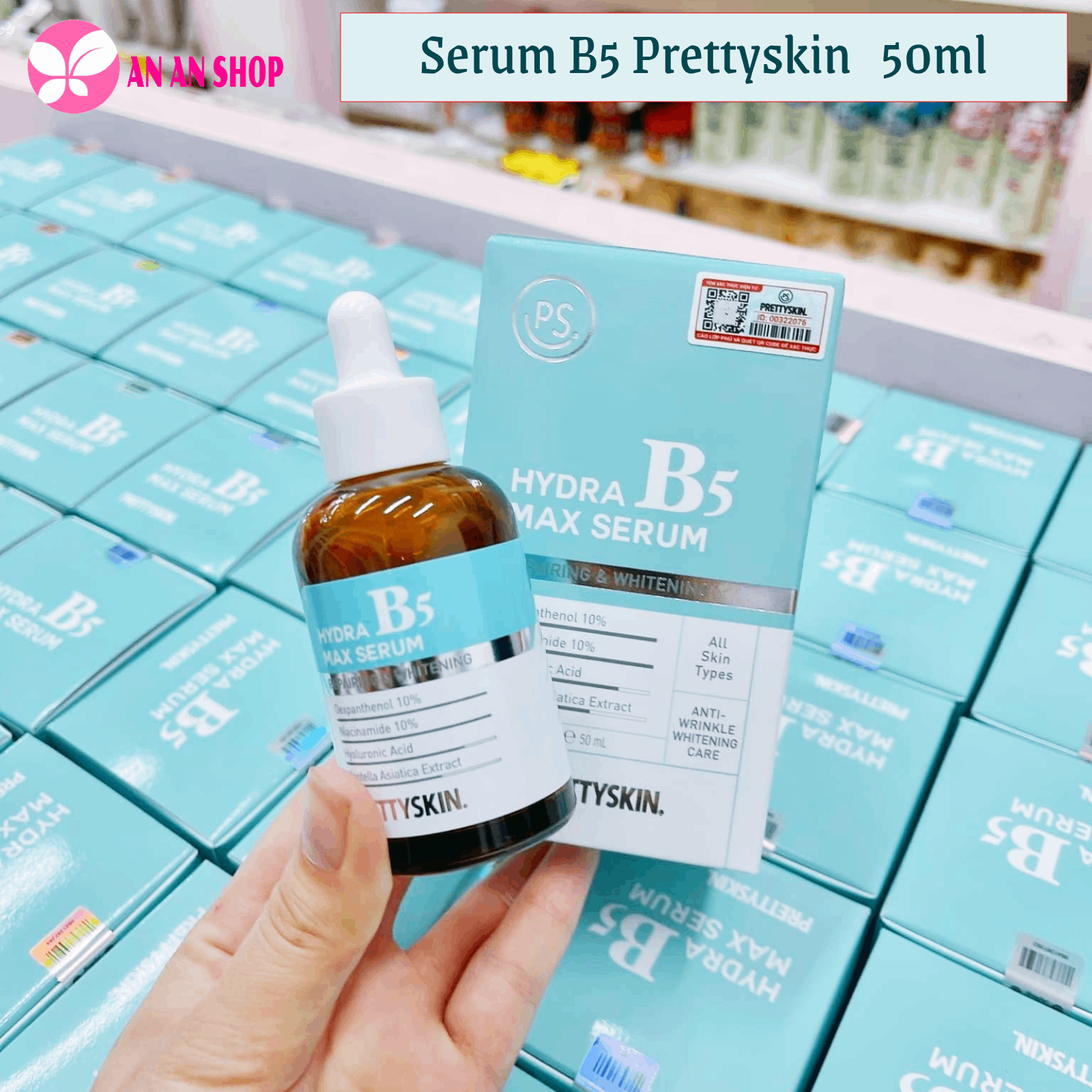 Serum B5 Prettyskin Hàn quốc 50ml, Serum B5 phục hồi, dưỡng trắng da mặt hiệu quả - Hàng chính hãng