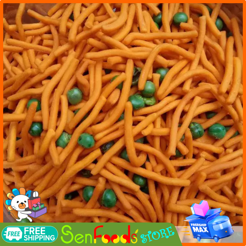 [MUA 1KG TẶNG 100gr] Túi 500gr Bim Bim que đậu hà lan tẩm vị sấy giòn thơm ngon-Bim bim ăn vặt