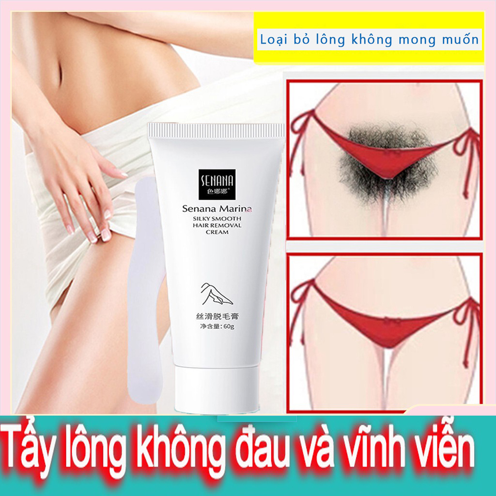 Kem tẩy lông Tẩy lông vùng kín triệt lông nách 60g bikini nách chân tay Nhanh Sự an toàn Không đau tẩy lông