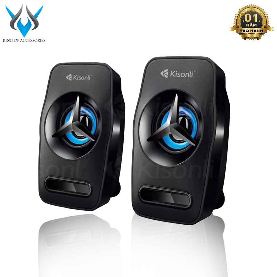 Loa vi tính Kisonli L-3030 có đèn led - bass mạnh - Hãng phân phối chính thức - Nhất Tín Computer