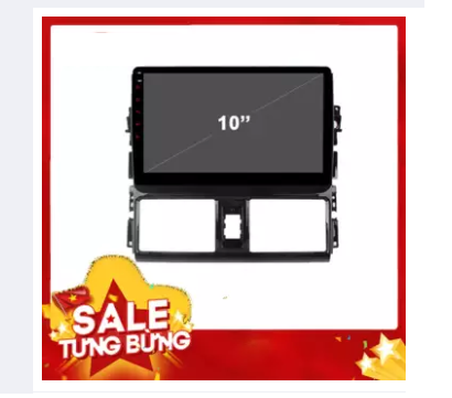 Mặt dưỡng lắp dvd android cho xe toyota vios 2014-2018 10inch có jack nguồn zin