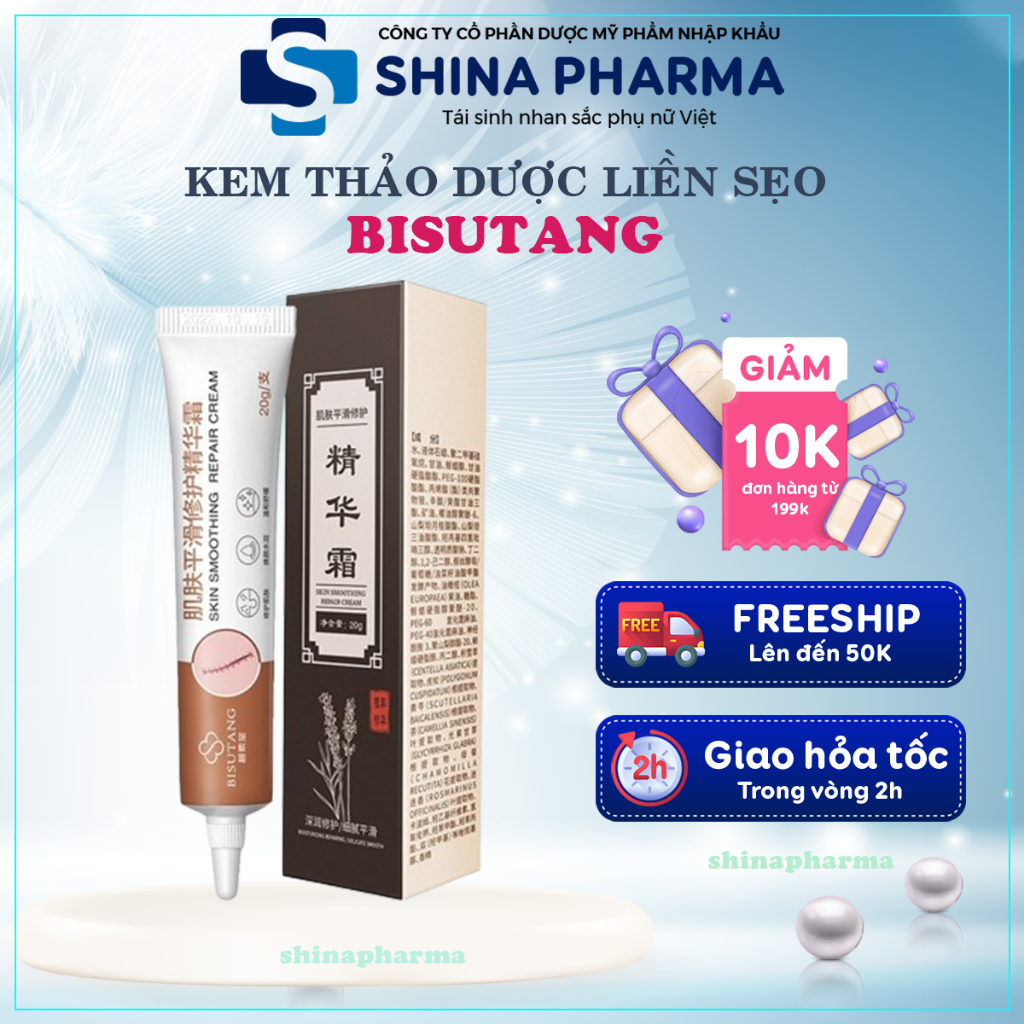 Kem Liền Sẹo Thảo Dược Bisutang - Kem Bisutang Giúp Tái Tạo Tế Bào Da Hư Tổn, Lấp Đầy Sẹo Rỗ, Sẹo Lõm Lâu Năm