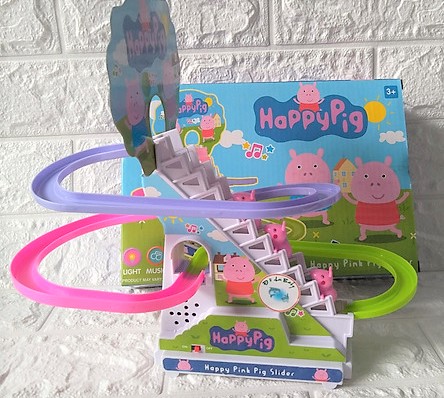 Đồ chơi heo leo thang có nhạc đèn.