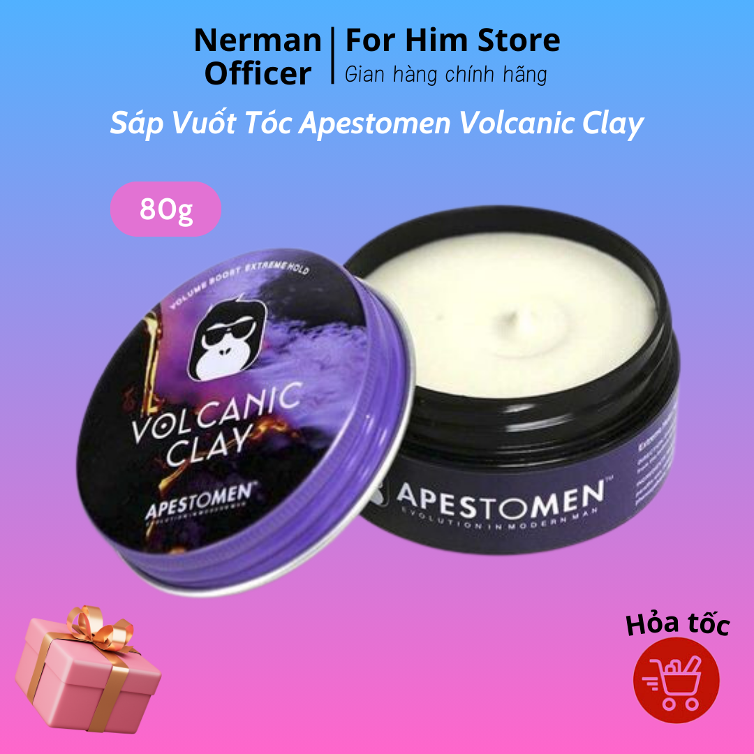 Sáp vuốt tóc nam - sáp volcanic clay apestomen cao cấp - 80gr sáp vuốt tóc nam cao cấp