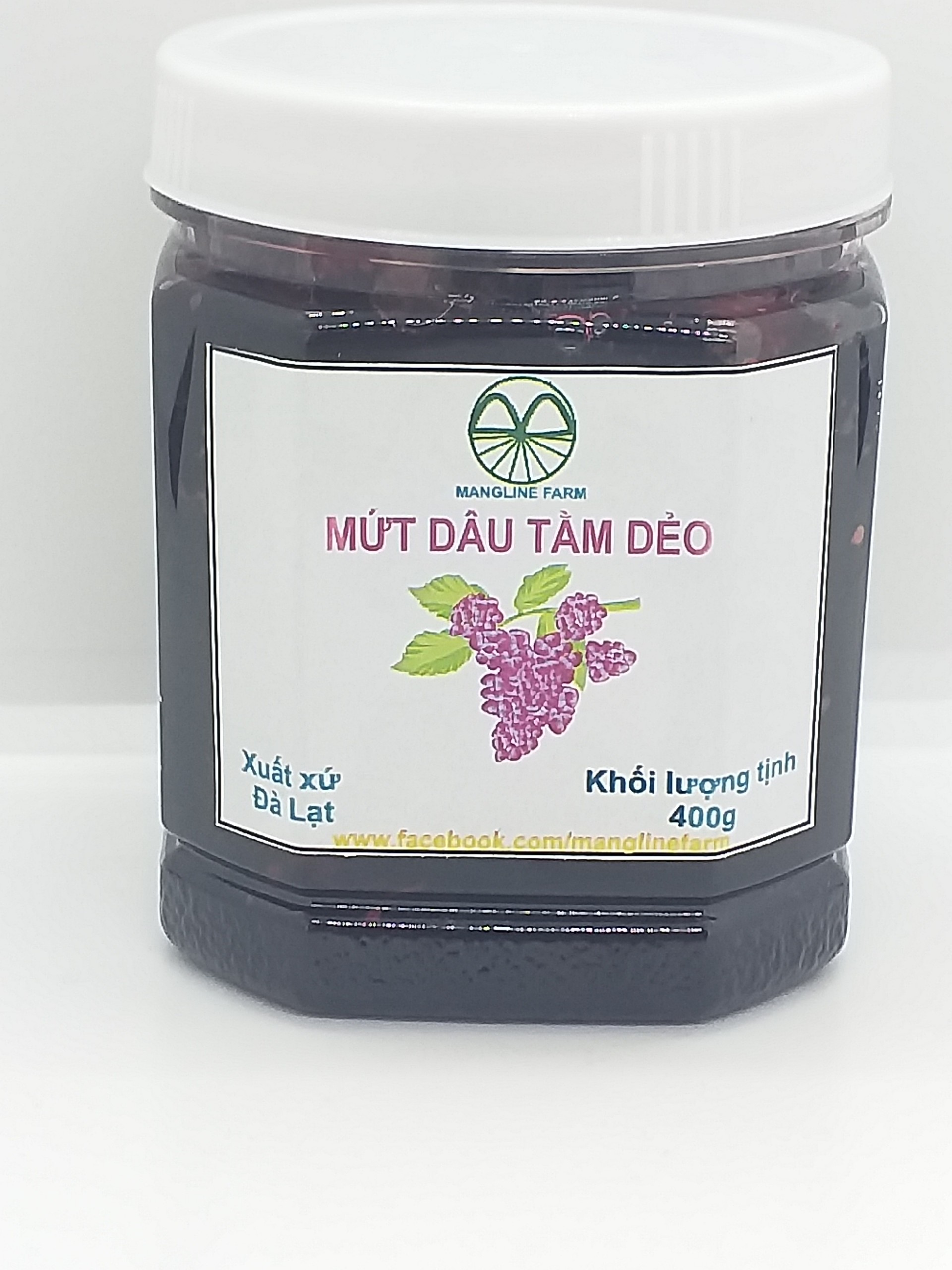 (MUA 1 TẶNG 1) Mứt dâu tằm dẻo Mangline Đà Lạt hủ 400g DATE MỚI  mềm dẻo thơm dùng ăn sáng với bánh mì, sữa chua dâu, làm bánh hoặc pha dâu tằm lắc