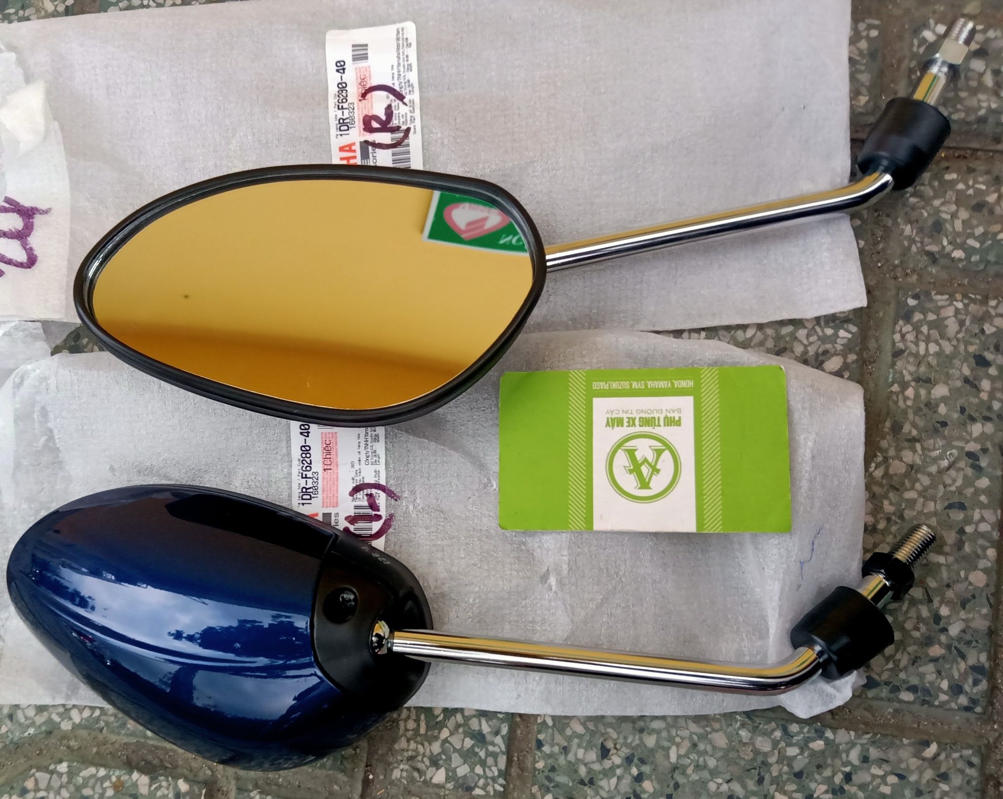 Cặp Gương xanh Yamaha chính hãng Nozza Grande