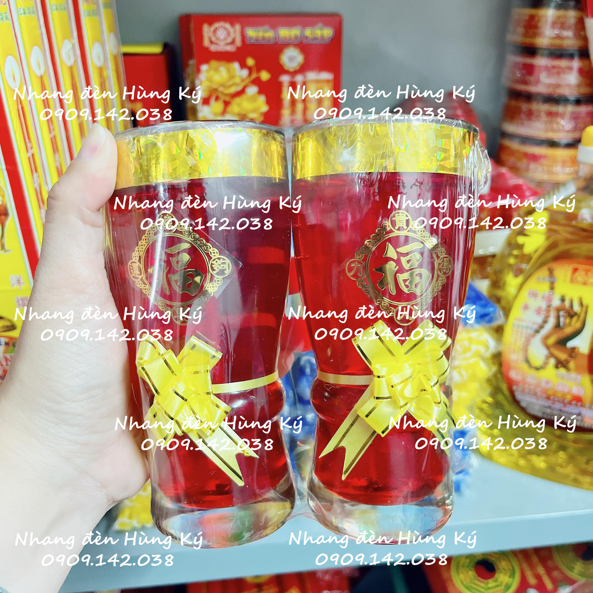 {3 cặp} Đèn cầy ly A18L cao 15cm