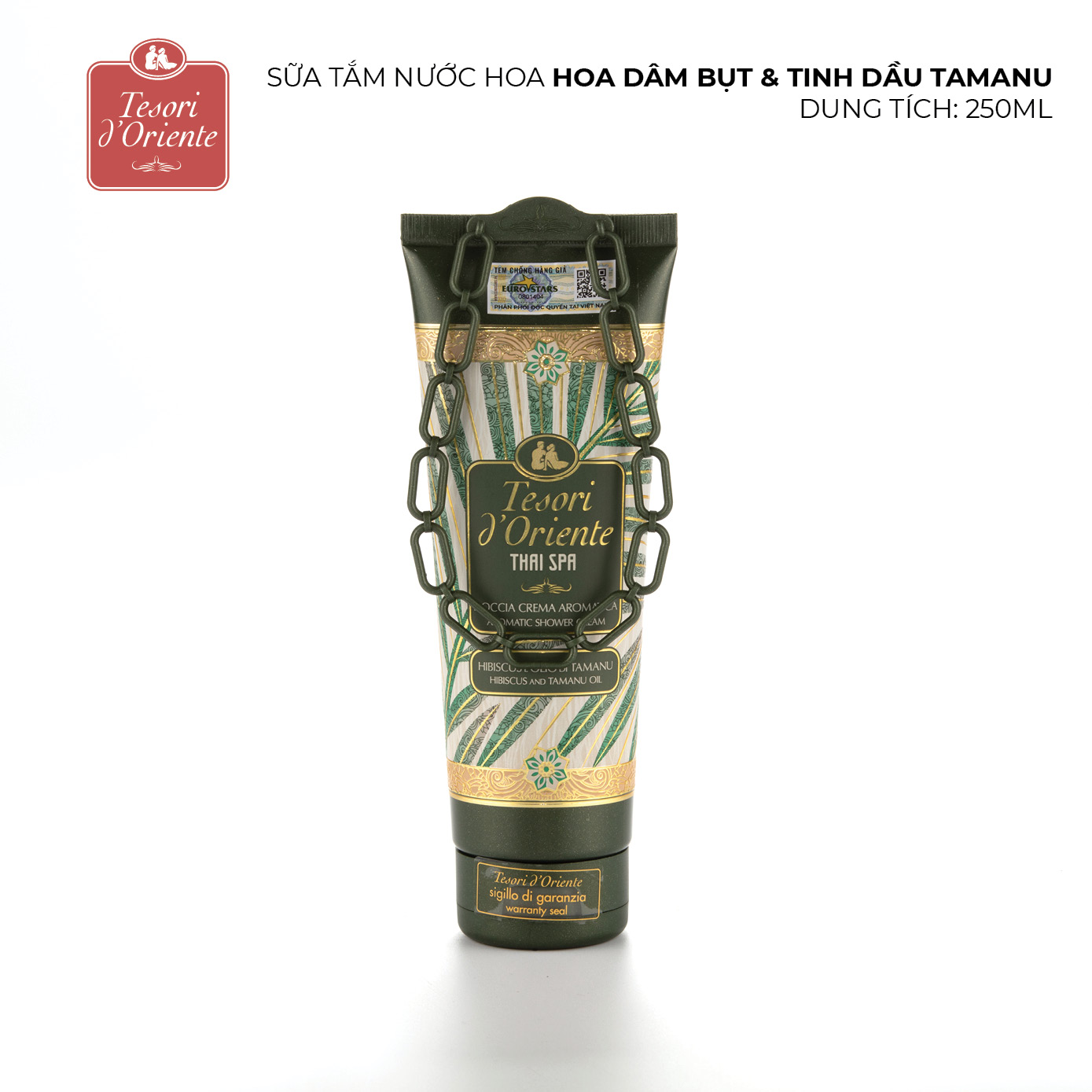 Sữa tắm nước hoa Tesori d'Oriente Hoa dâm bụt và Tinh dầu Tamanu - Thai Spa 250ml