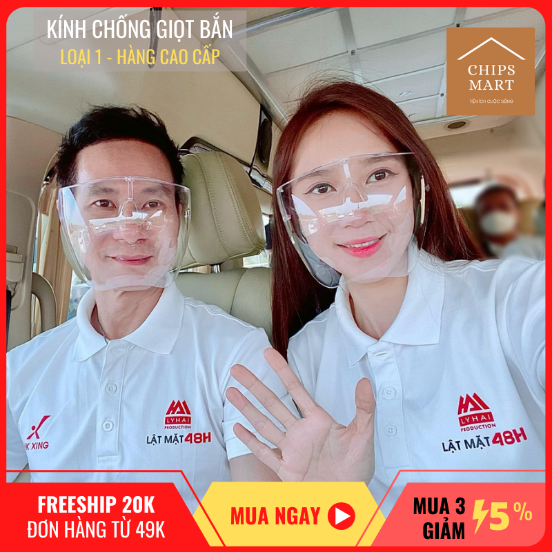 [Hàng Cao Cấp] Kính Bảo Hộ/Mặt Nạ Chống Giọt Bắn – Kính trong suốt, siêu nhẹ, đeo cả ngày không mỏi – Chung tay đẩy lùi Covi - Bảo vệ sức khỏe cho Bạn và Gia đình