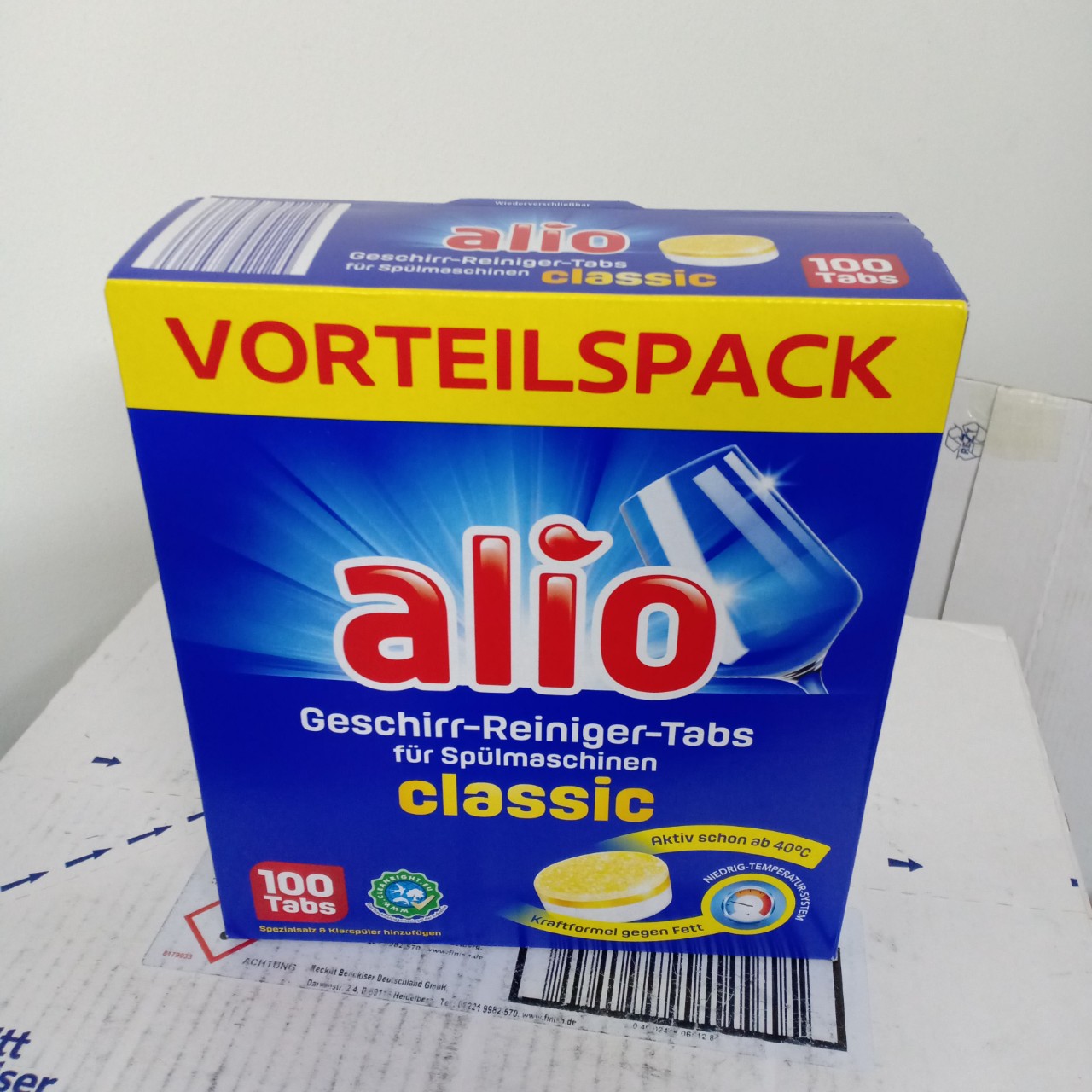 Hộp 100 viên alio dùng cho máy đức . viên rửa chén alio