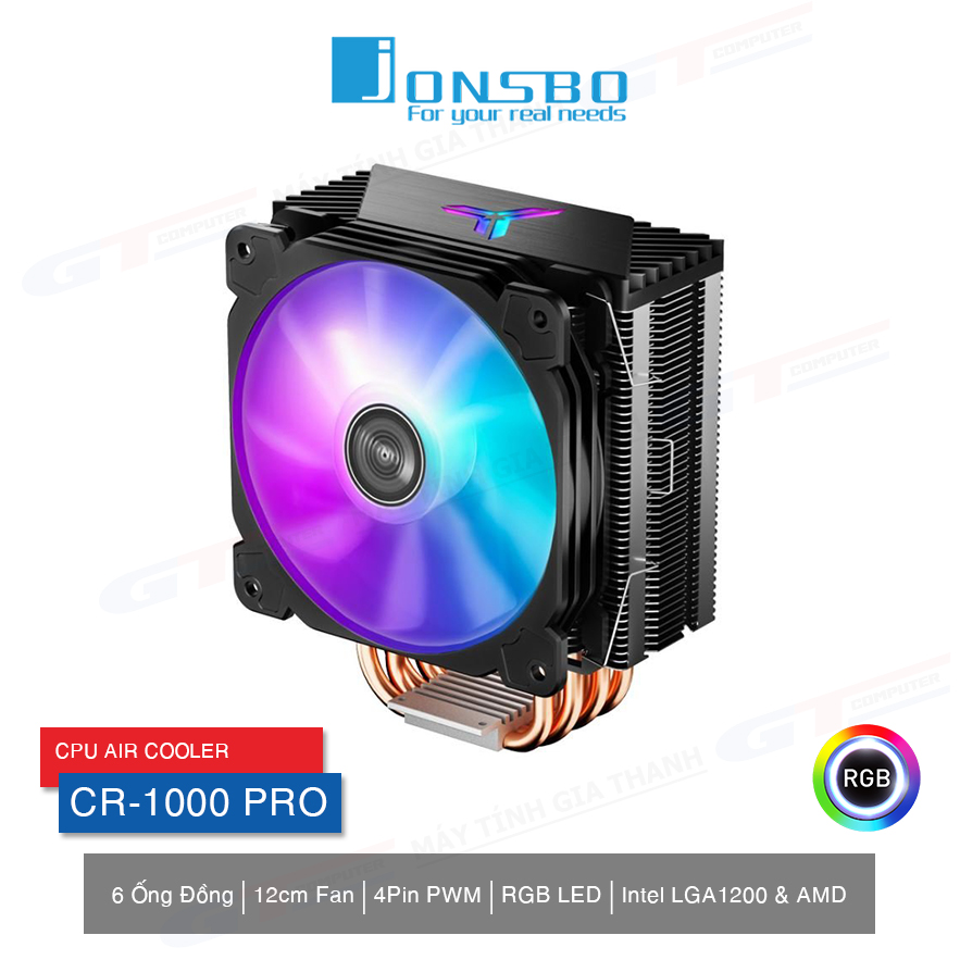Tản Nhiệt CPU Jonsbo CR1000 Pro - Tản Nhiệt Khí 6 Ống Đồng