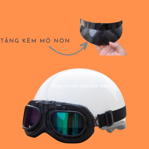 NÓN BẢO HIỂM NỬA ĐẦU KÈM KÍNH PHI CÔNG