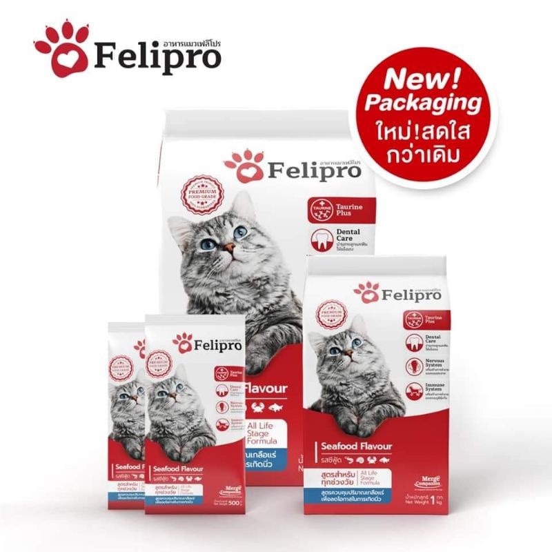 Hạt cho mèo felipro gói 500g - thức ăn hạt cho mèo mọi lứa tuổi