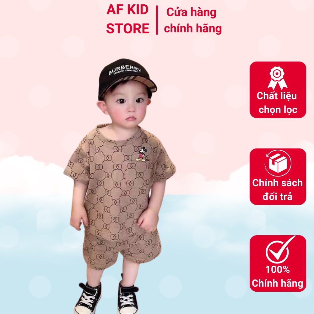 Bộ đồ hè cho bé trai bé gái minky mom, bộ cộc tay cho bé gu xì, quần áo trẻ em, chất liệu cao cấp mềm mịn af kid