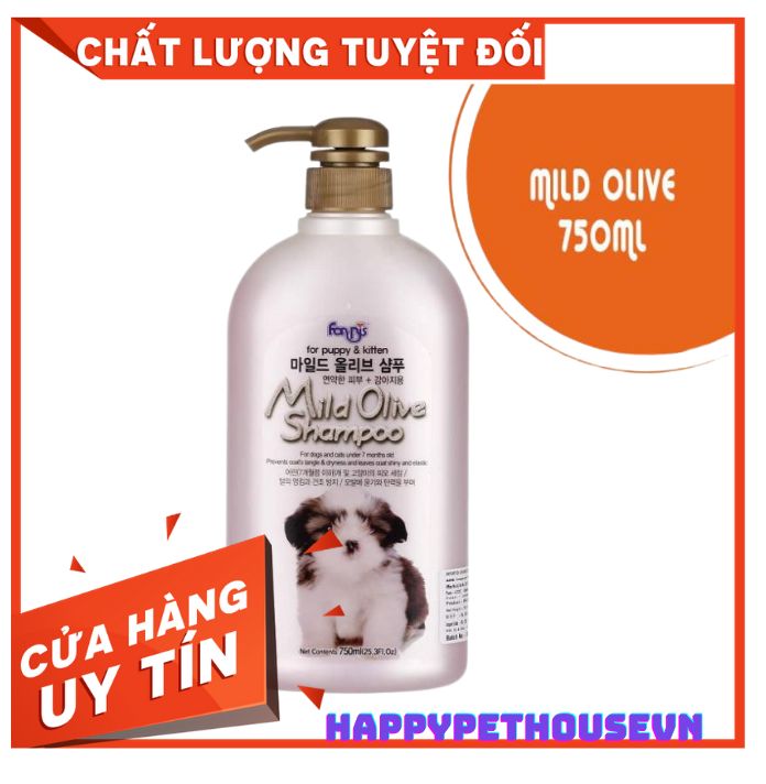 Sữa tắm cho chó con da nhạy cảm Forbis Mild Olive Shampoo 750ml
