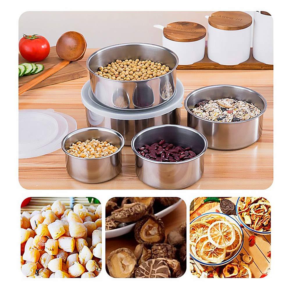 Bộ 5 bát inox có nắp